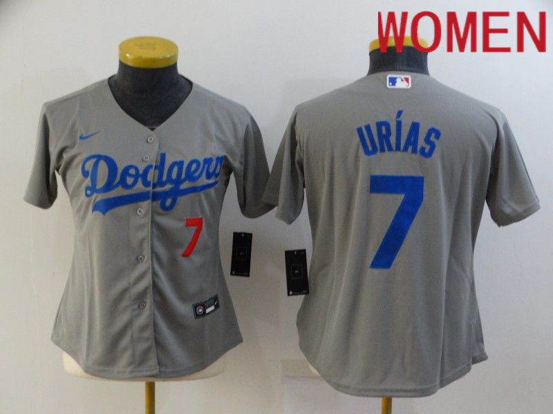 Women Los Angeles Dodgers #7 Urias Grey Game Nike 2022 MLB Jersey->kansas city royals->MLB Jersey